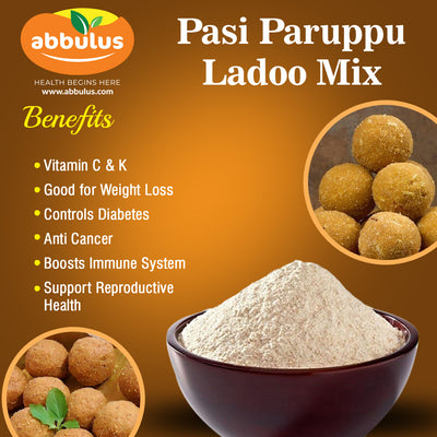 Pasi Paruppu Ladoo Mix / பாசிப்பருப்பு உருண்டை மாவு 500 grams